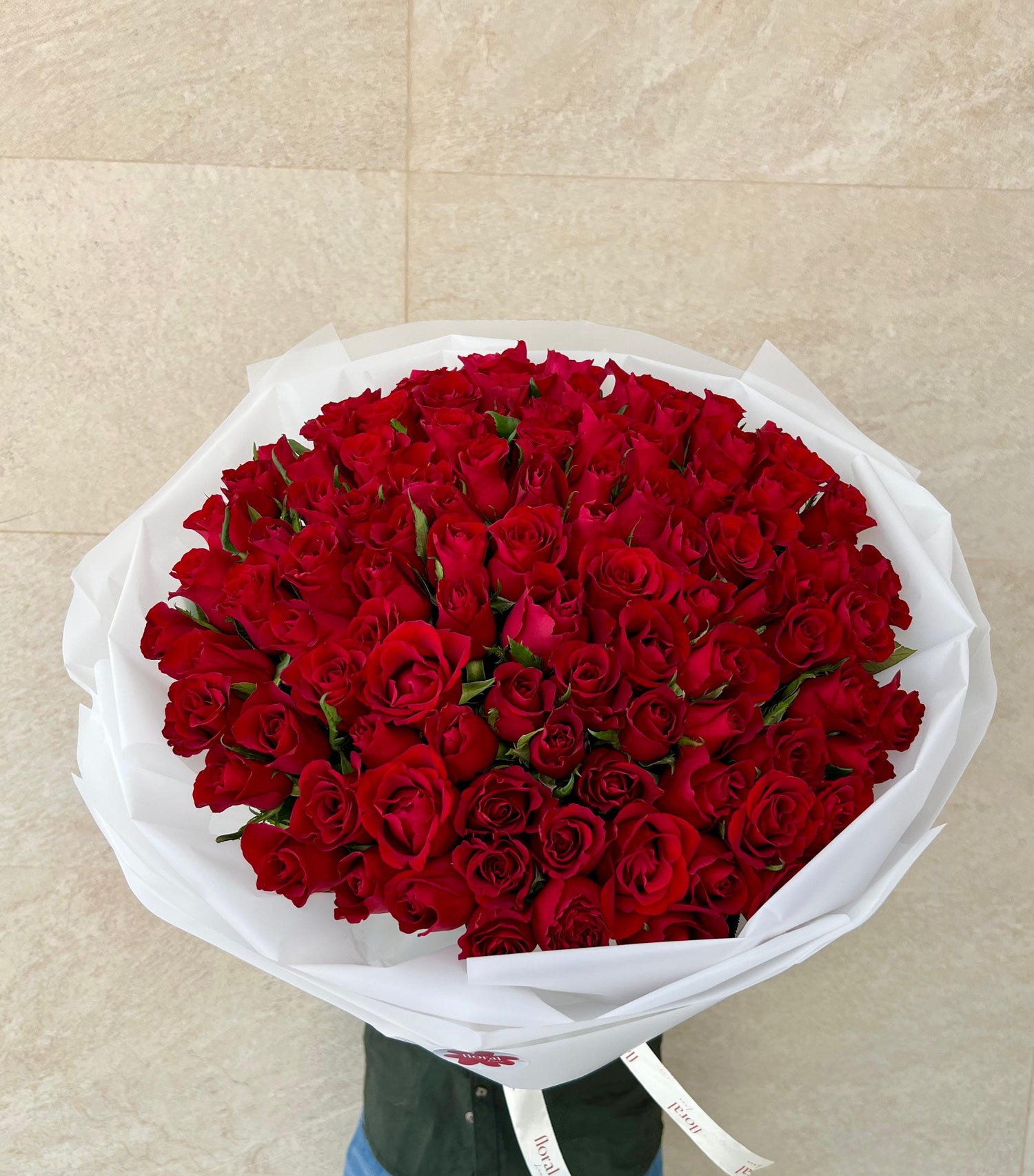 101 Red roses bouquet