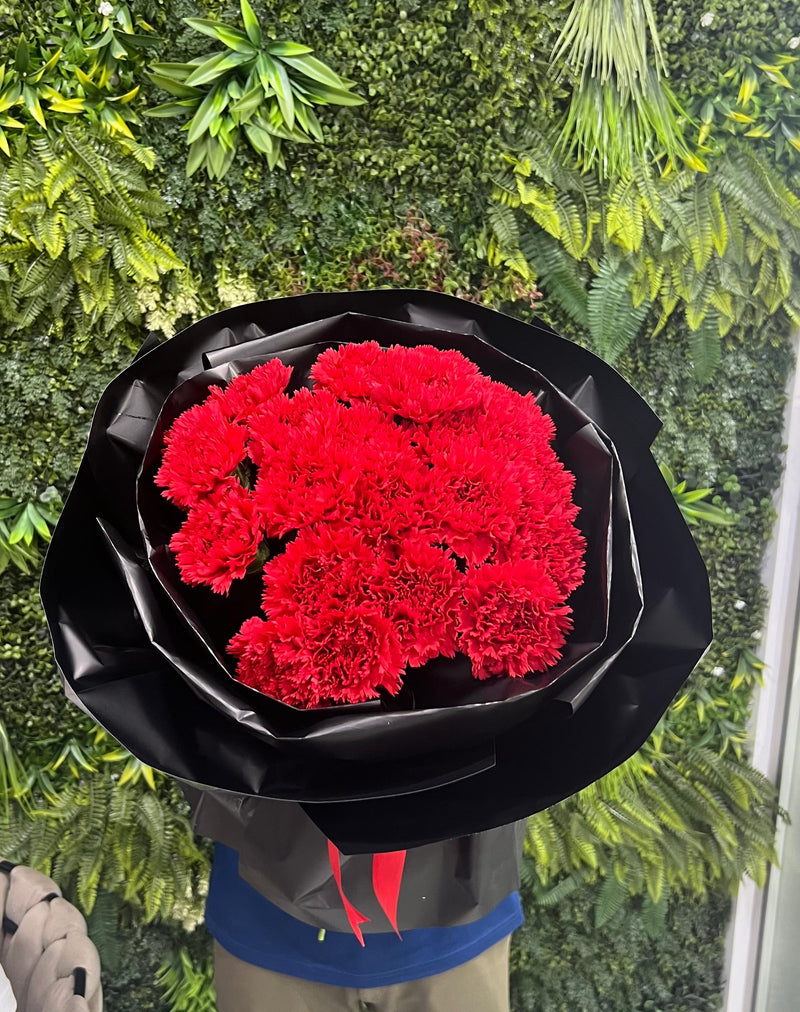 21 Red Carnation Bouquet