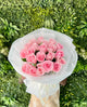 21 pink roses bouquet