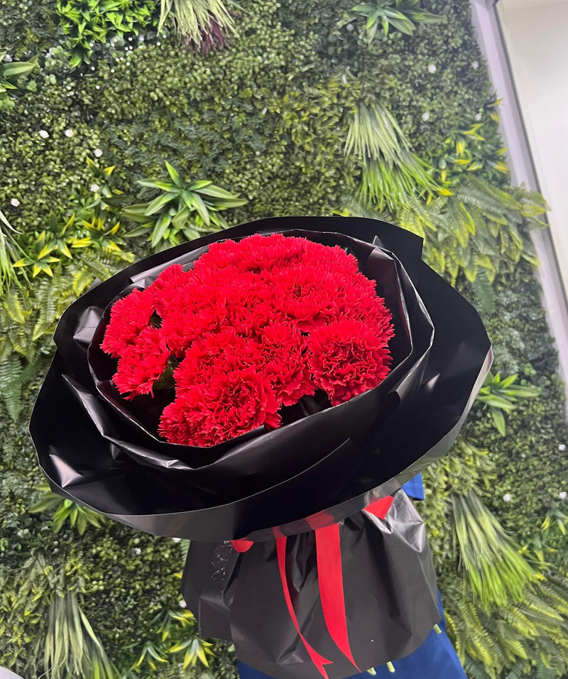 21 Red Carnation Bouquet