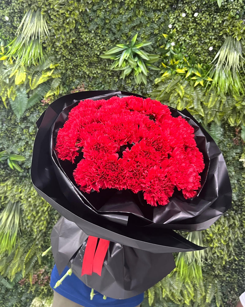 31 red carnation bouquet