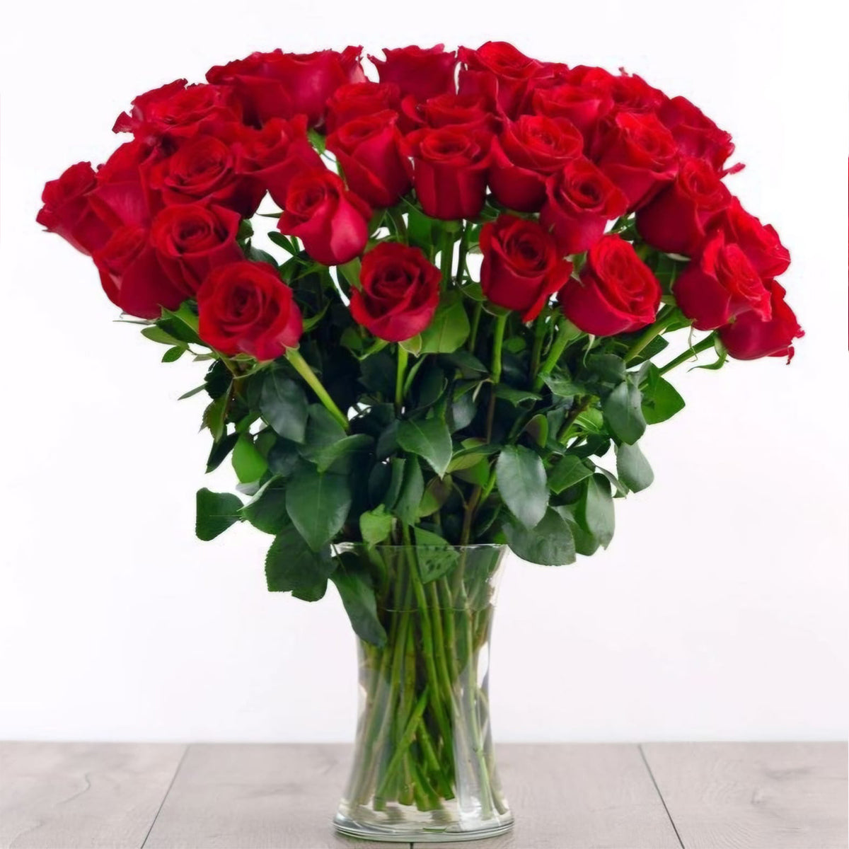 Red Roses in Vase