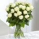 White Roses in Vase