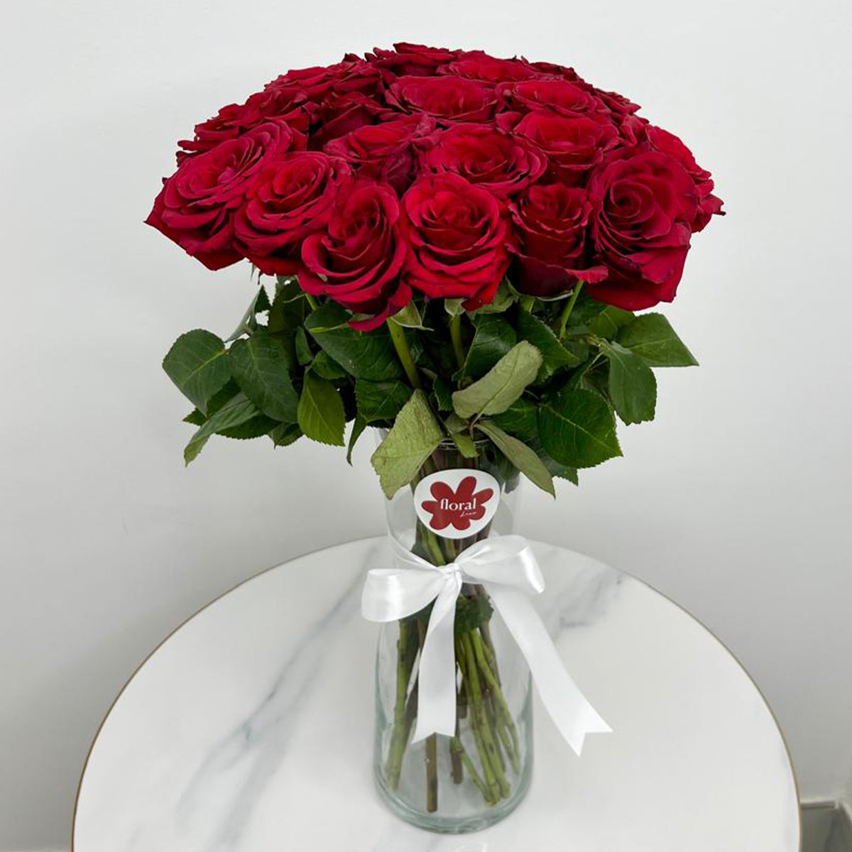 Classic Red Rose Vase Arrangement