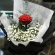 Single Rose with gypsophila