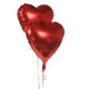 Plain Red Heart Foil Balloons