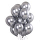 10 Silver Chrome Helium Balloons