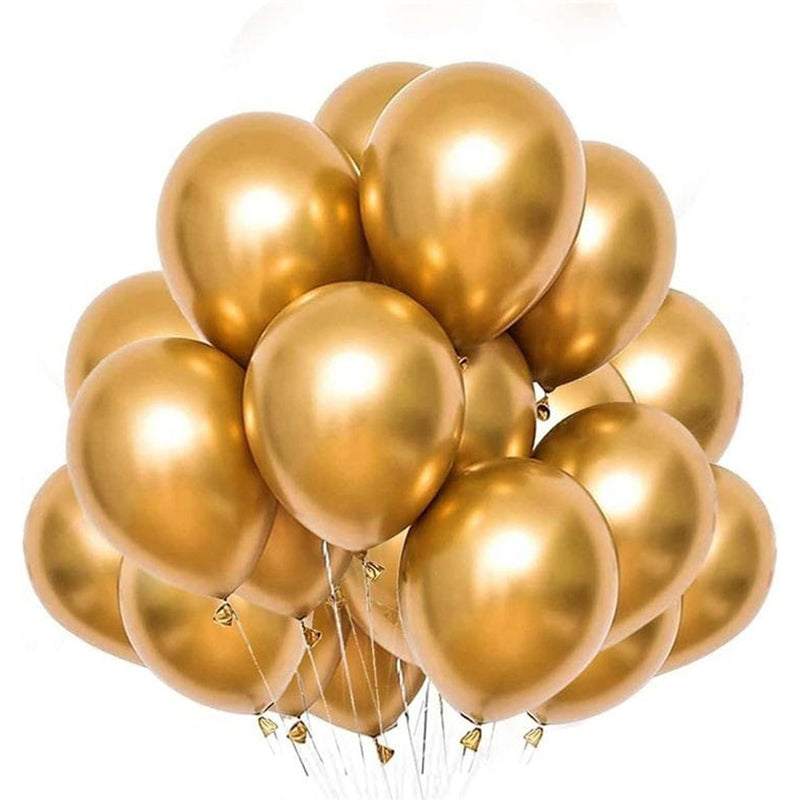 10 Gold Balloons