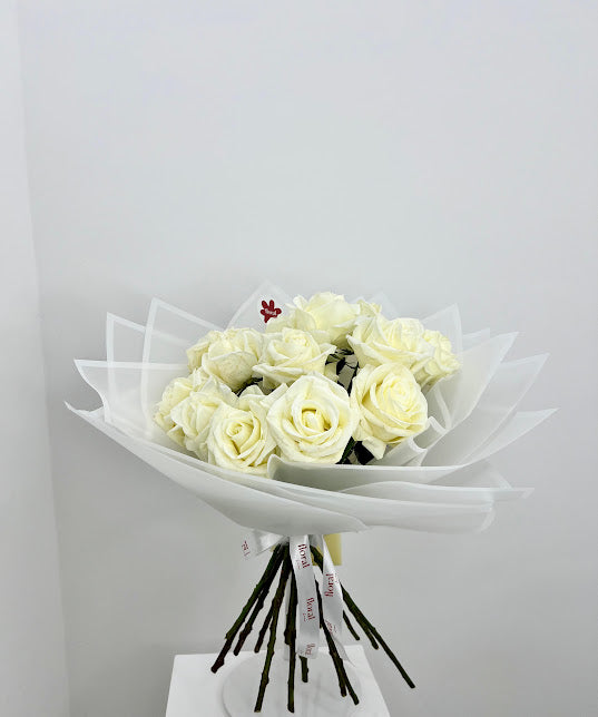 Eternal White Rose Bouquet