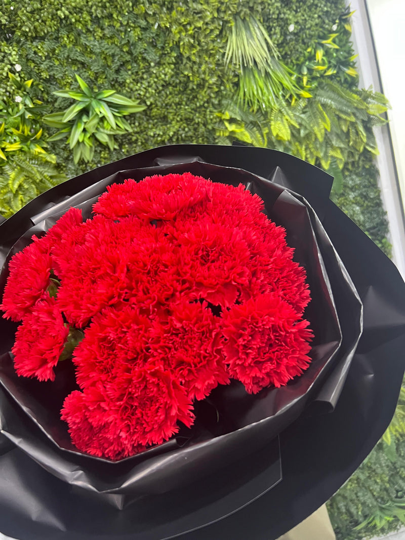 21 Red Carnation Bouquet